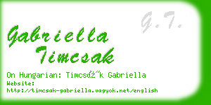 gabriella timcsak business card